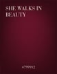 She Walks in Beauty TTBB choral sheet music cover